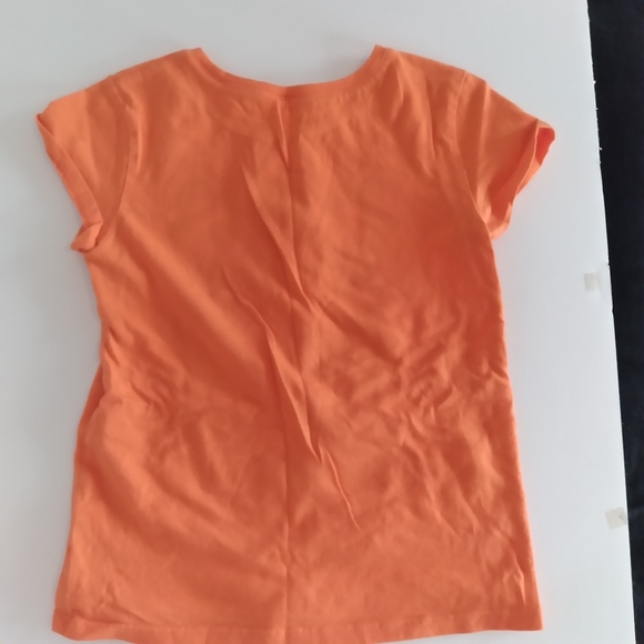 #123 Children's Place Girls Orange "Halloween Squad" Tee Shirt - Picture 5 of 8